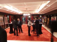 Visitors admire the art on display at the event